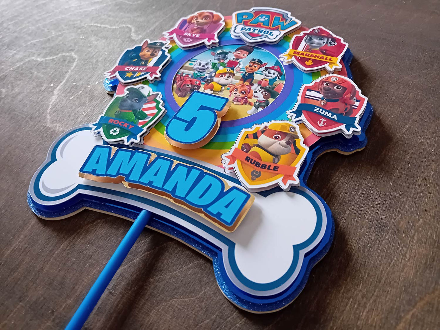 Paw Patrol Birthday Cake Topper 3D