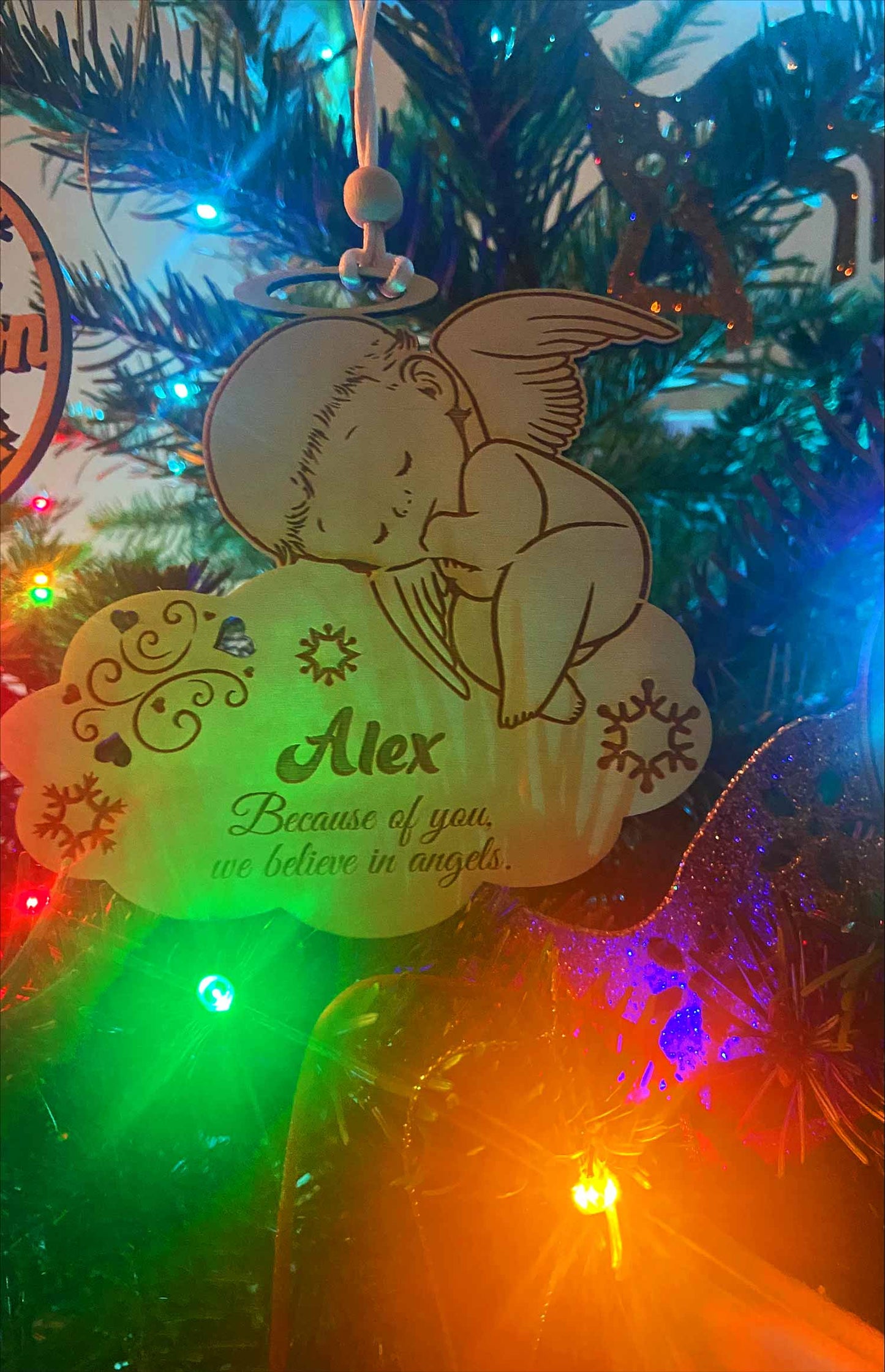 Remembrance, Memorial Sleeping angel - Christmas Ornament