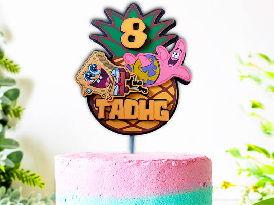 Spongebob Birthday Cake Topper 3D