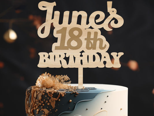 Age Name Birthday Cake Topper Ireland