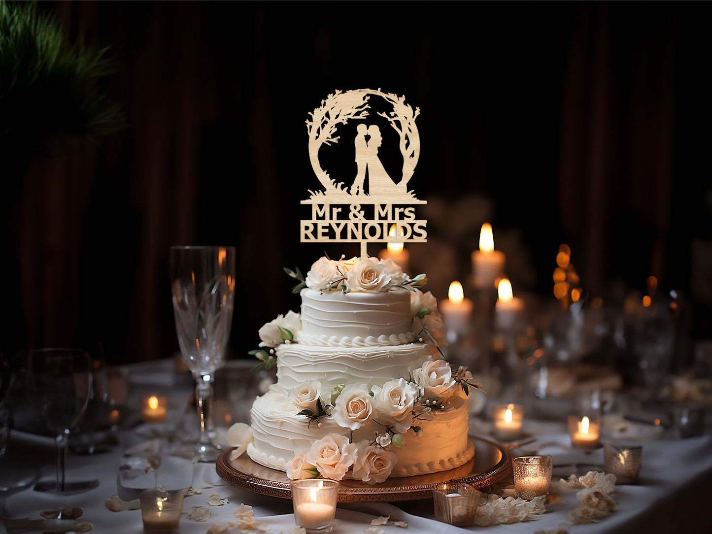 Bride and Groom MR MRS Wedding Cake Topper Ireland