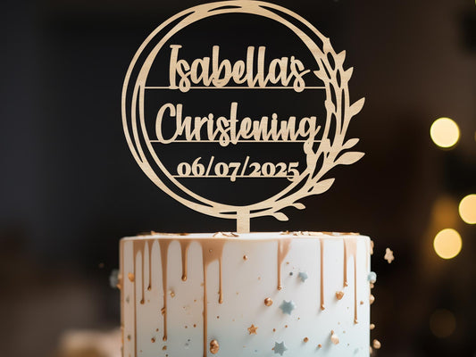 Cake Sign for Christening Day