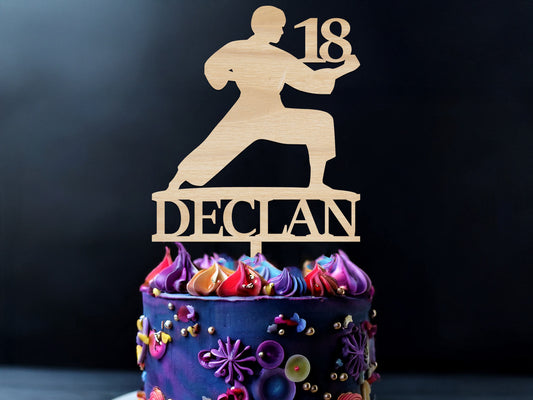 Cake Topper for Birthday Karate Male