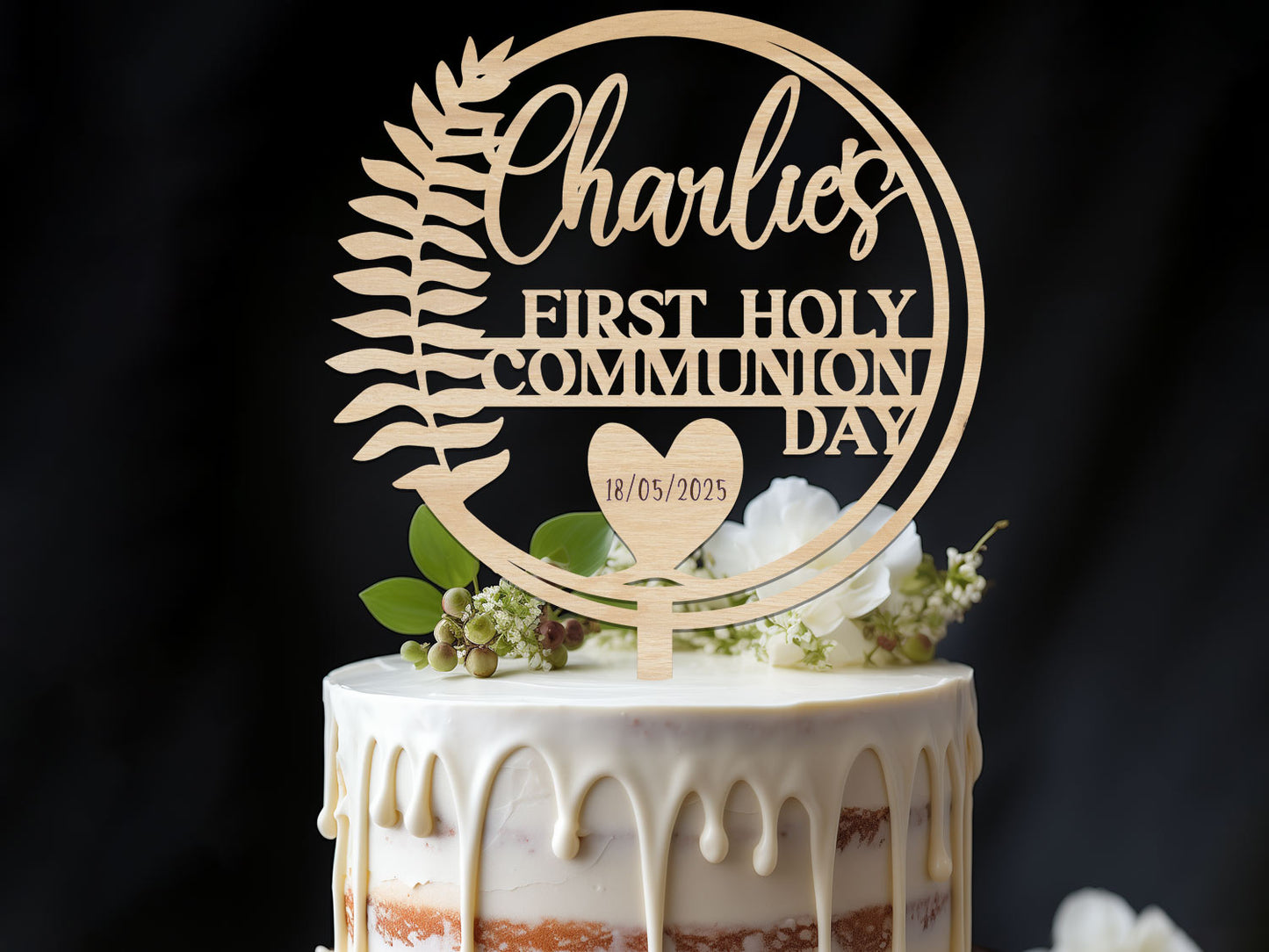 Cake Topper First Holy Communion Day