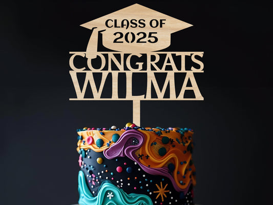 Class 2025 Congrats Cake Topper