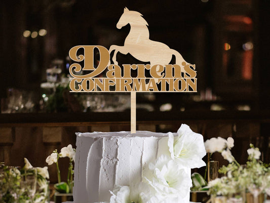 Confirmation Cake Topper with horse