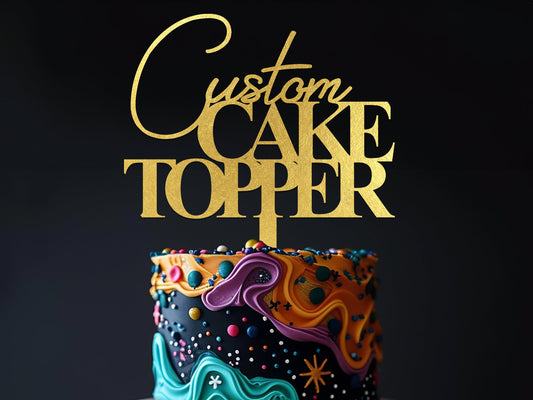 Custom Personalised Acrylic Cake Topper