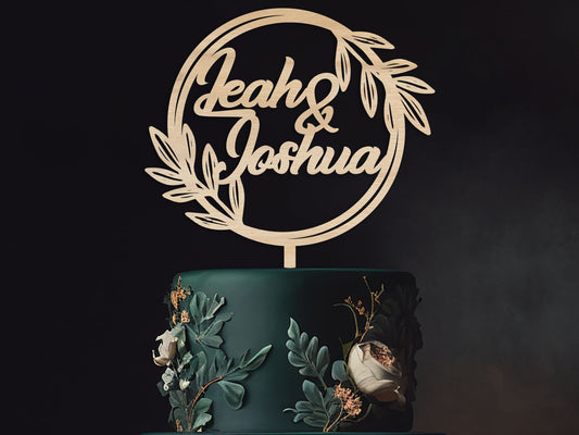 Custom Names MR MRS Wedding Cake Topper