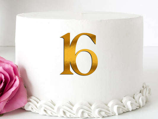 Digits Acrylic Front Cake Topper Style1