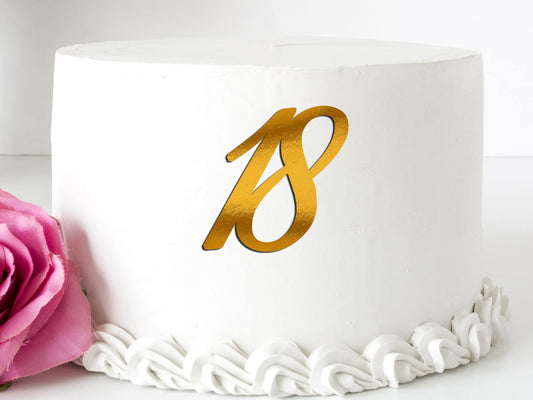 Digits Acrylic Front Cake Topper Style2
