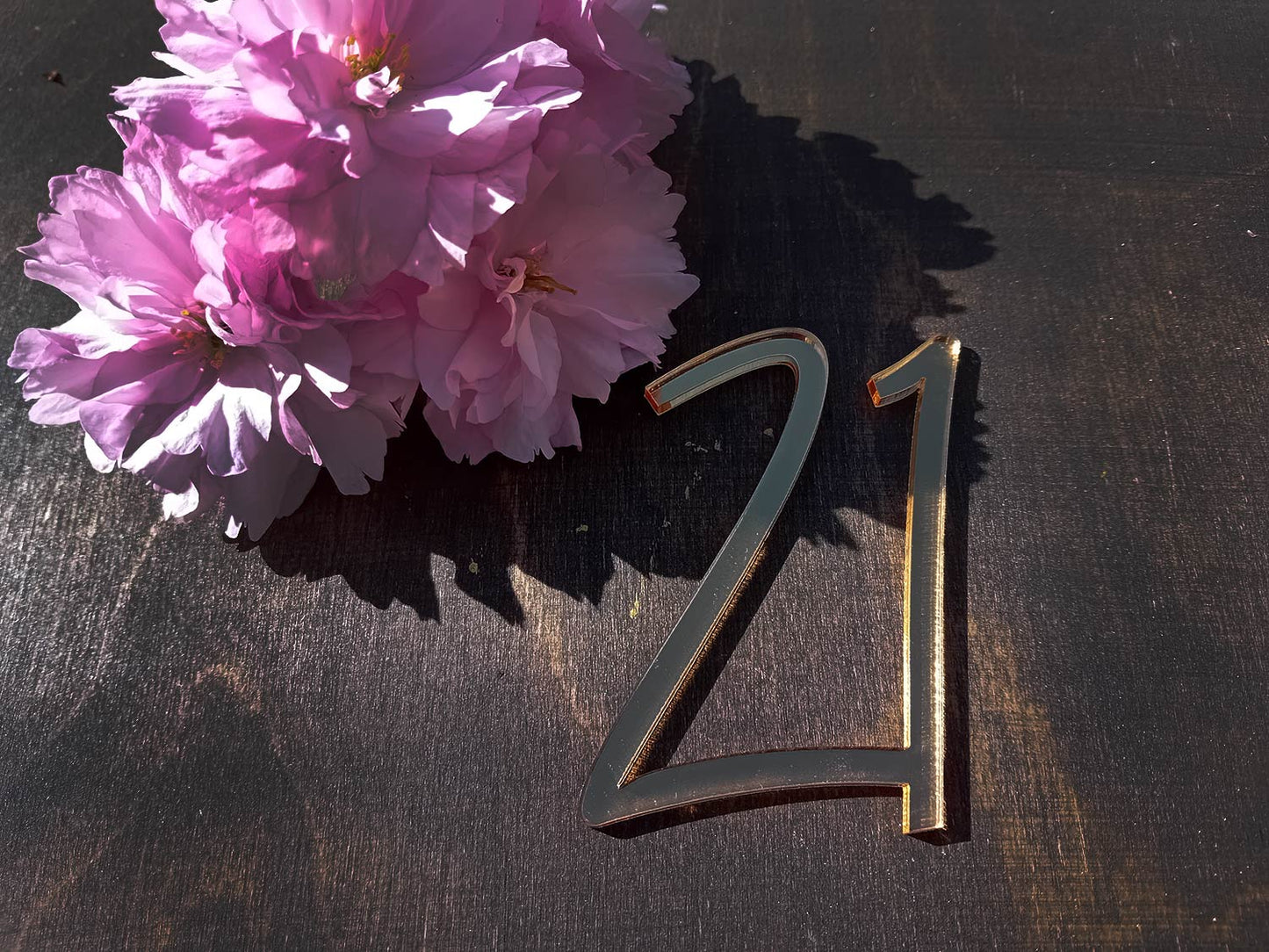 Digits Acrylic Front Cake Topper Style3