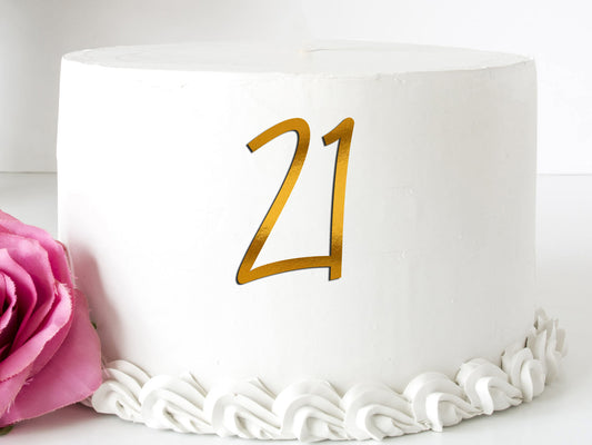Digits Acrylic Front Cake Topper Style3