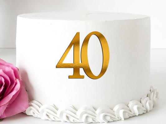 Digits Acrylic Front Cake Topper Style4