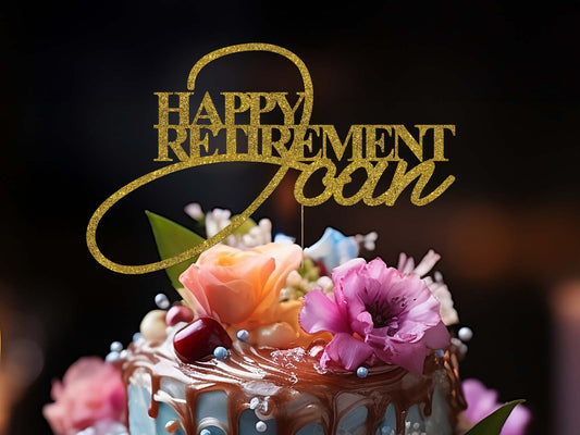 Happy Retirement Personalised Cake Topper