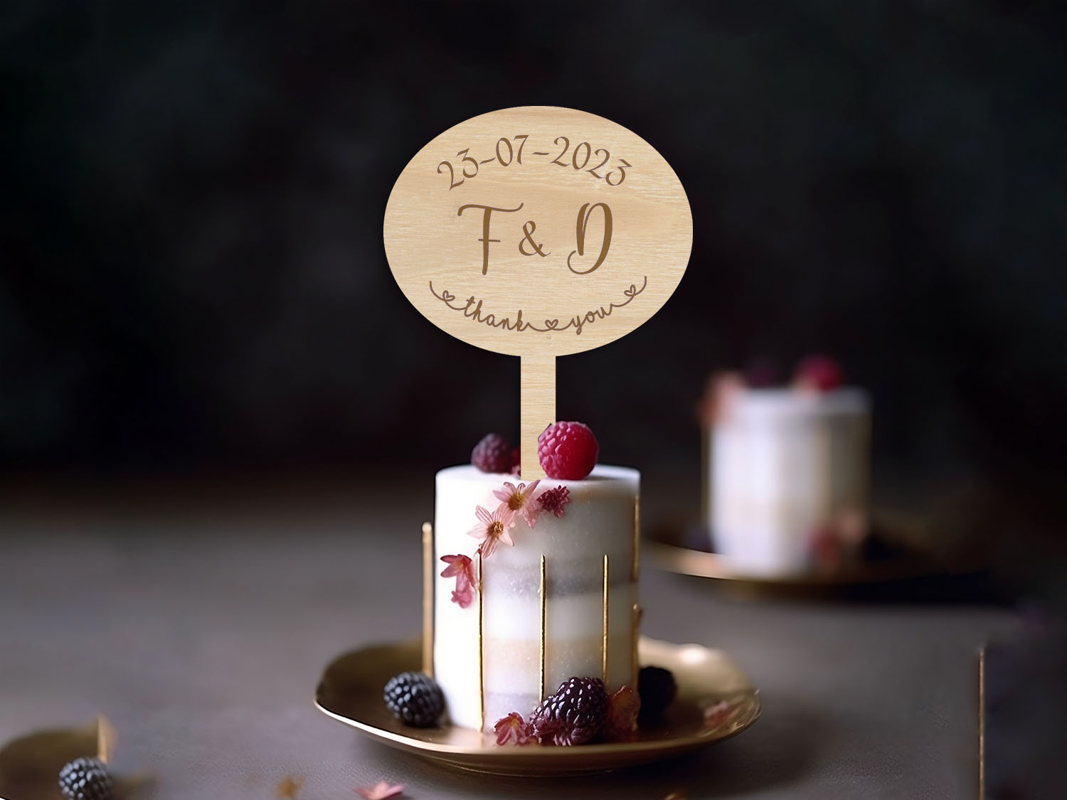 Thank You Mini Wedding Cake Topper
