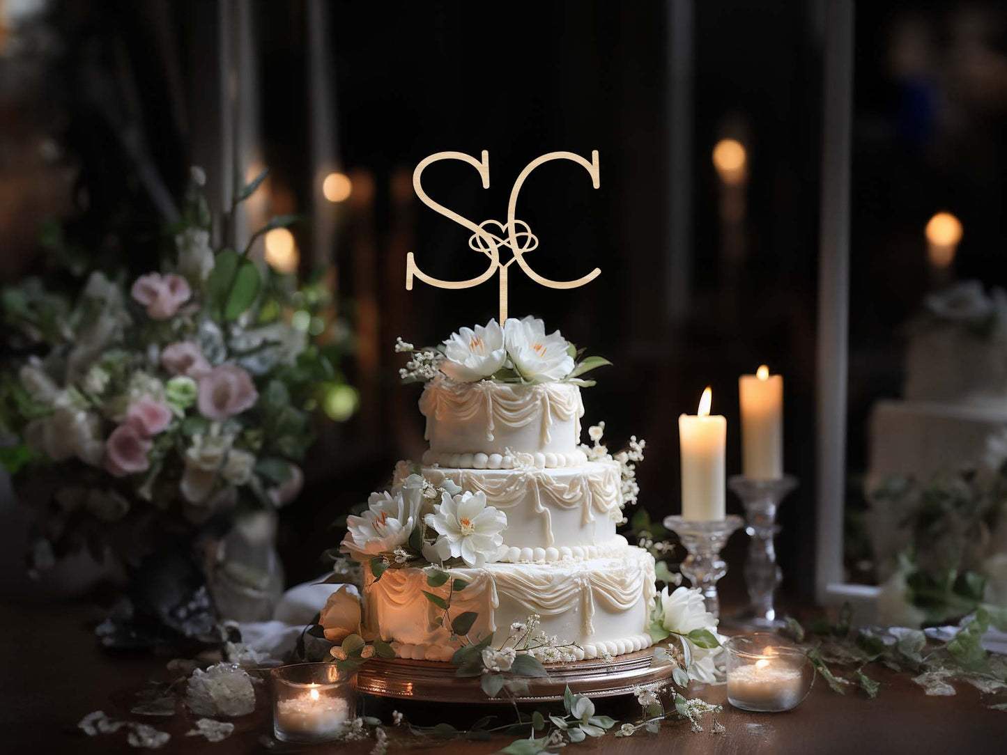 Initials Wedding Cake Topper Ireland