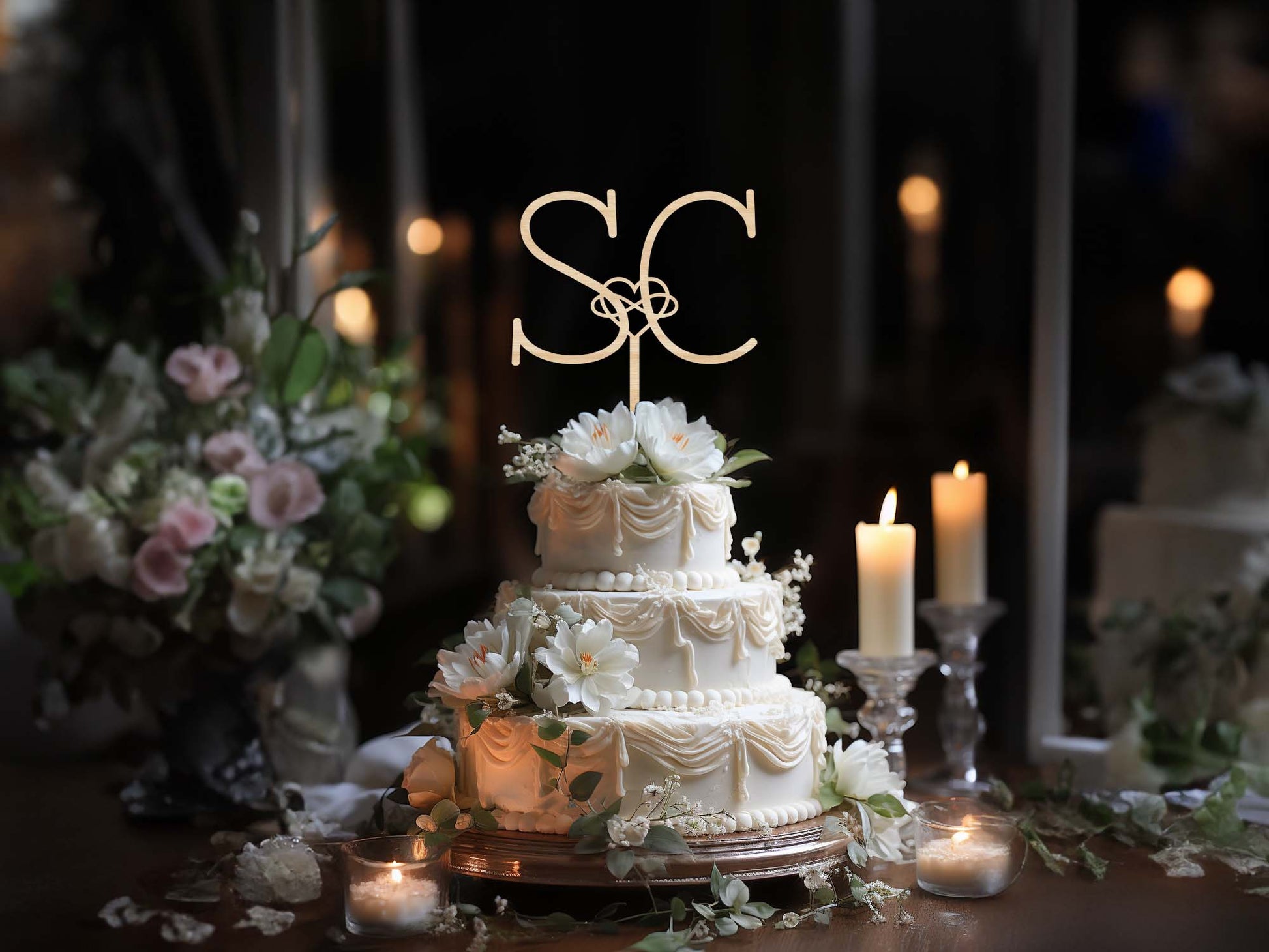 Initials Wedding Cake Topper Ireland
