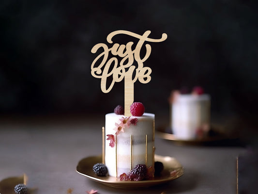 Just Love Mini Wedding Cake Topper