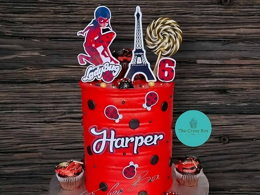 LadyBug 3D Birthday Cake Set Decoration