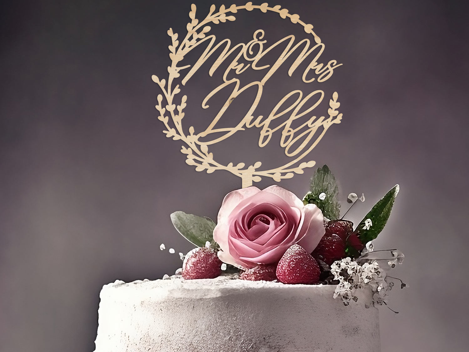 MR and MRS Cake Topper for Wedding