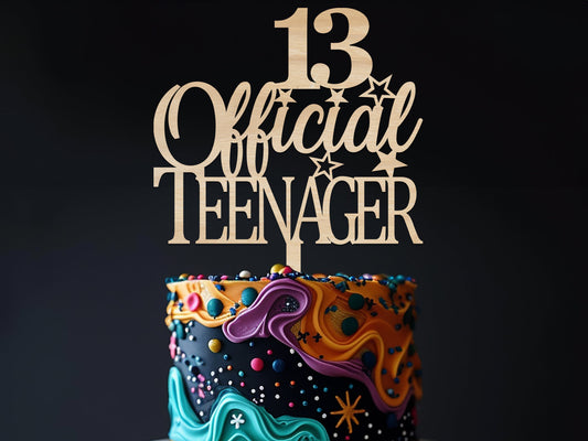 Official Teenager Birthday Cake Topper
