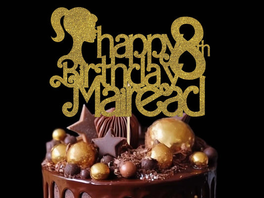 Personalised Barbie Birthday Cake Topper Ireland