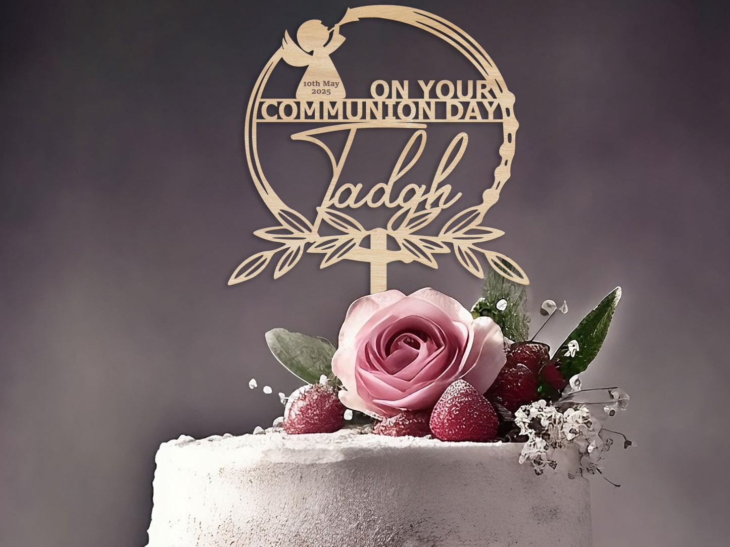 Personalised On Your Communion Day Cake Topper