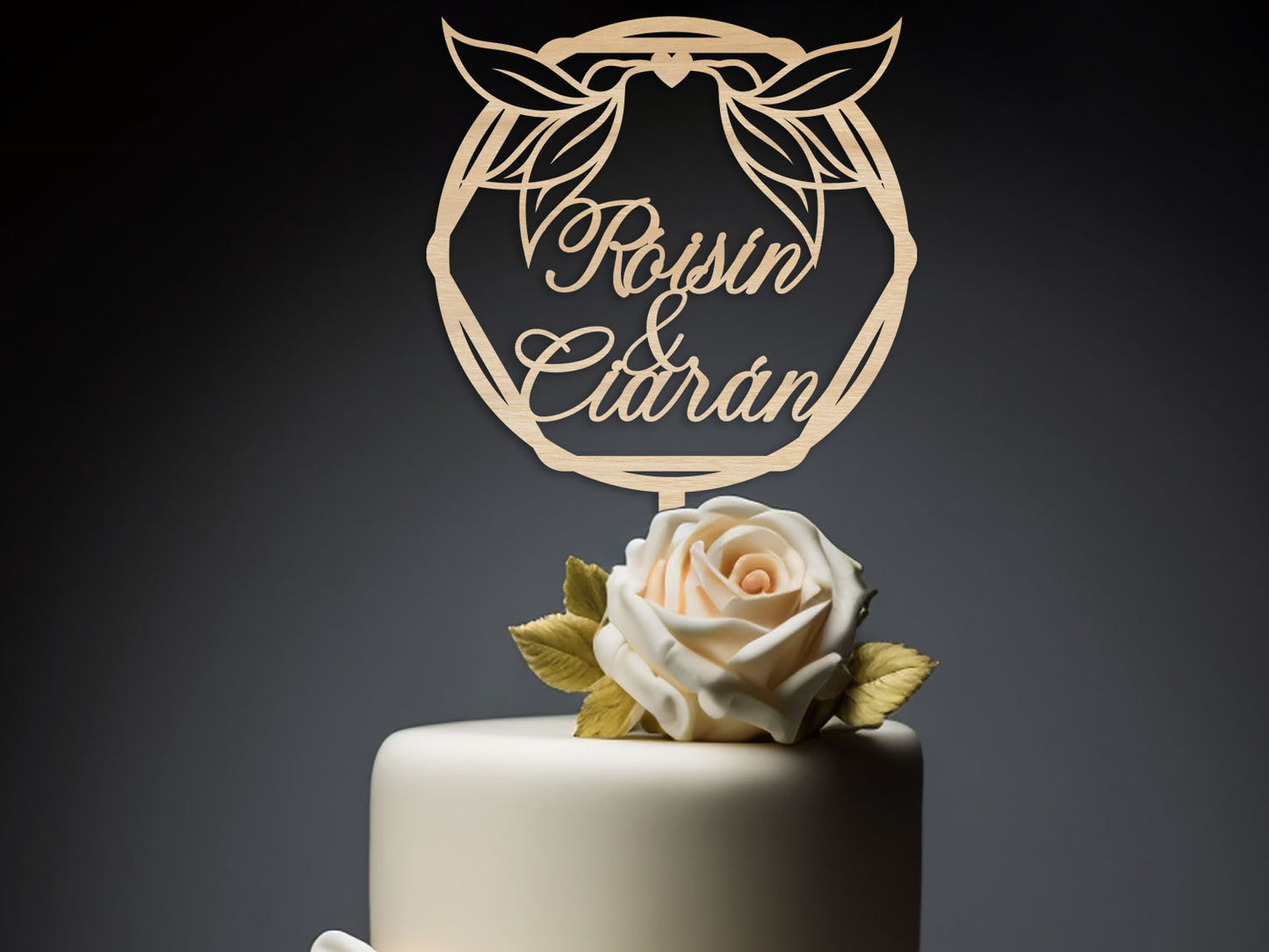 Personalised Wedding Cake Topper With Names
