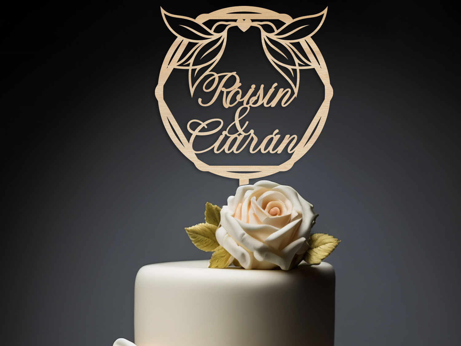 Personalised Wedding Cake Topper With Names