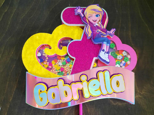 Polly Pocket 3D Shaker Birthday Cake Topper