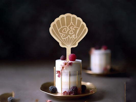 Sea Shell Mini Wedding Cake Topper