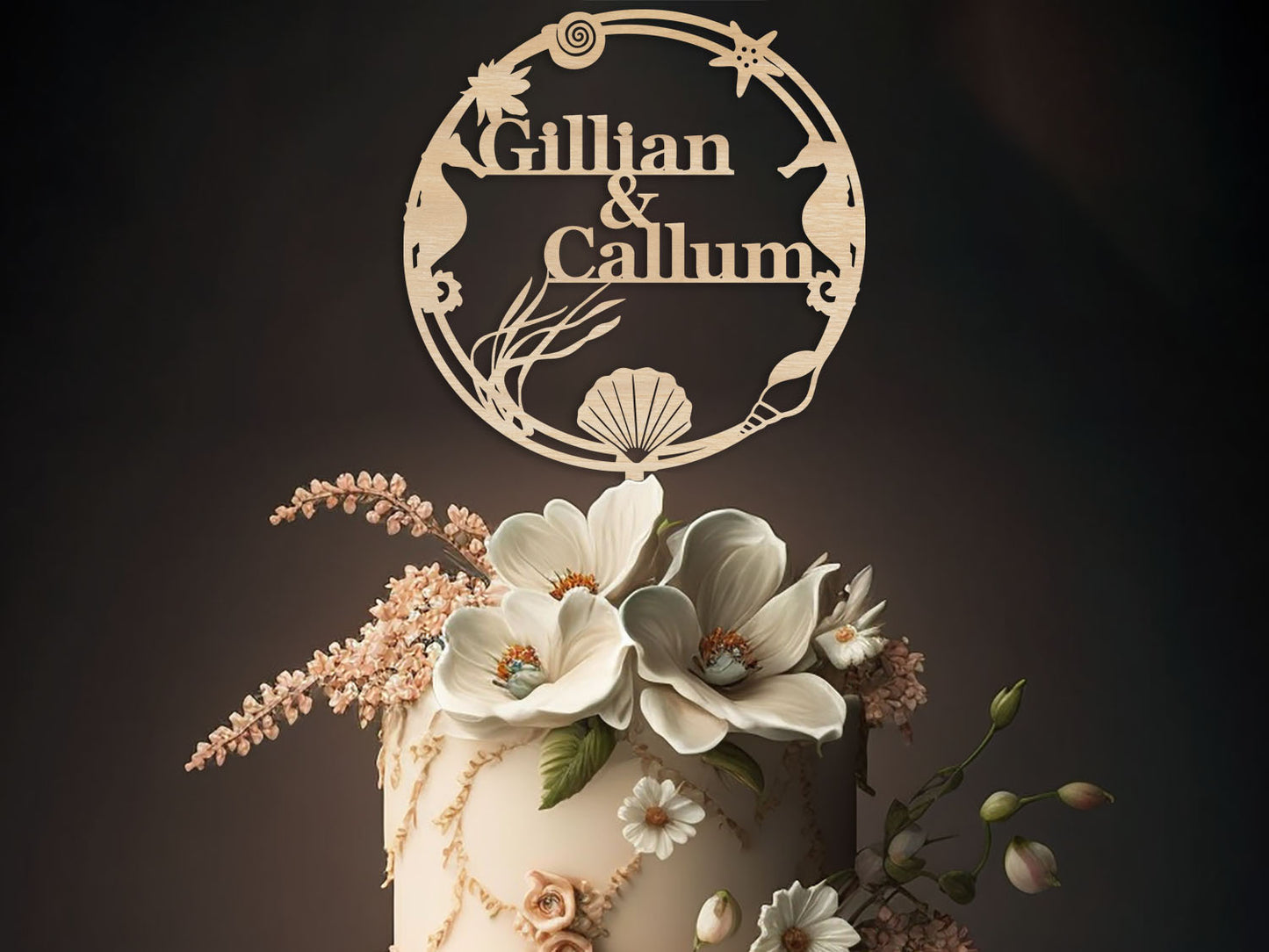 Sea Themed Wedding Cake Topper