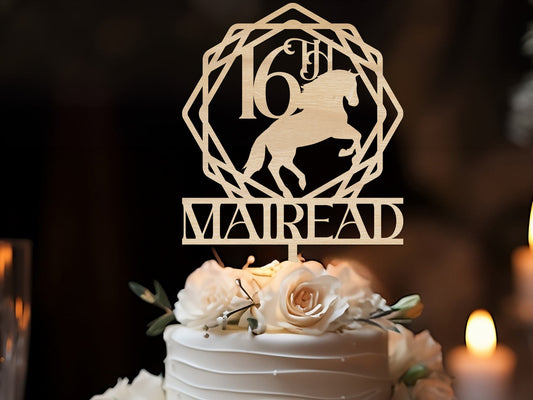 Silhouette Horse Birthday Cake Topper