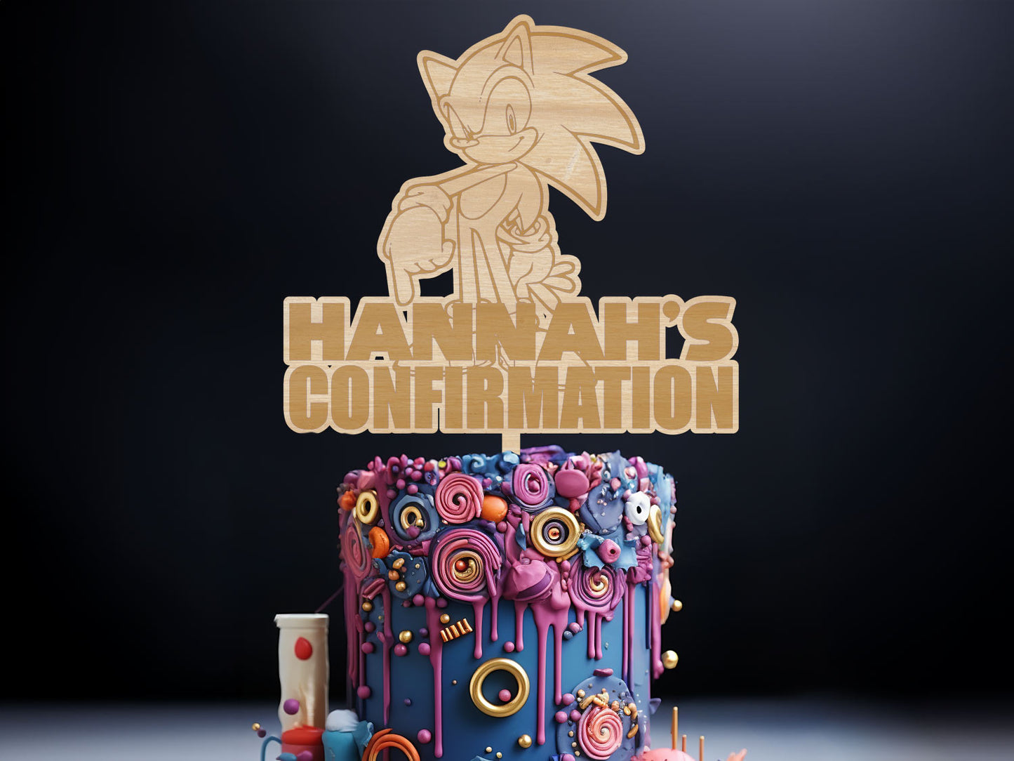 Sonic Game Confirmation Day Cake Topper Ireland