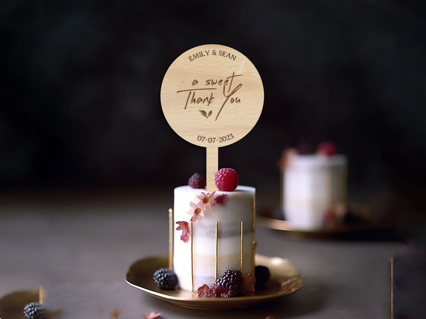 Sweet Thank You Mini Wedding Cake Topper