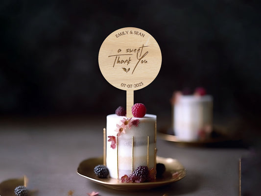 Sweet Thank You Mini Wedding Cake Topper