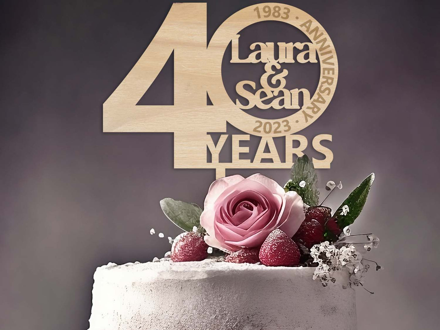 Wedding Anniversary Cake Topper Ireland