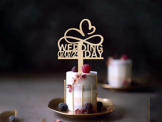 Mini Wedding Day Cake Topper
