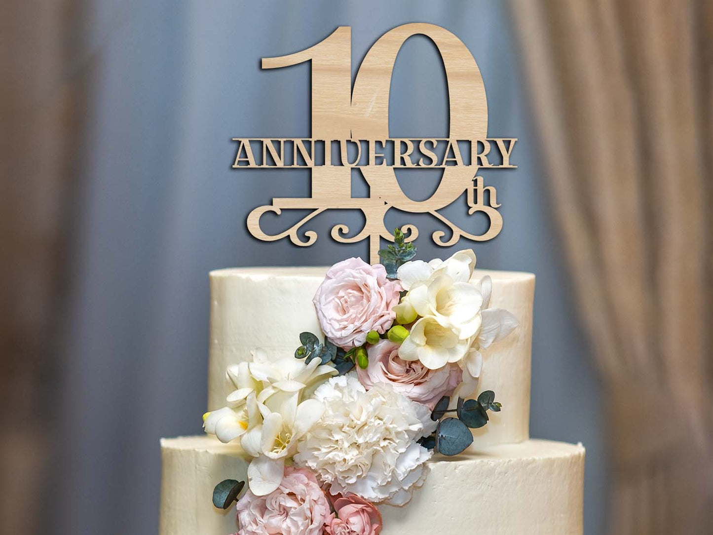 10th Anniversary Cake Topper