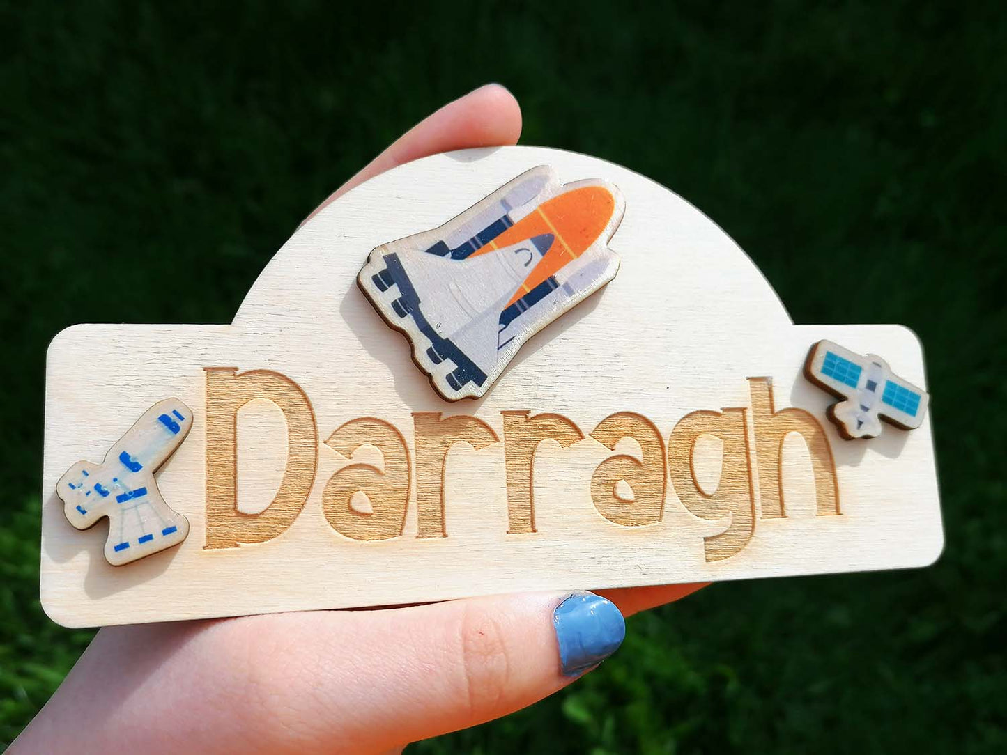 Astronaut Space Themed Child Room Sign