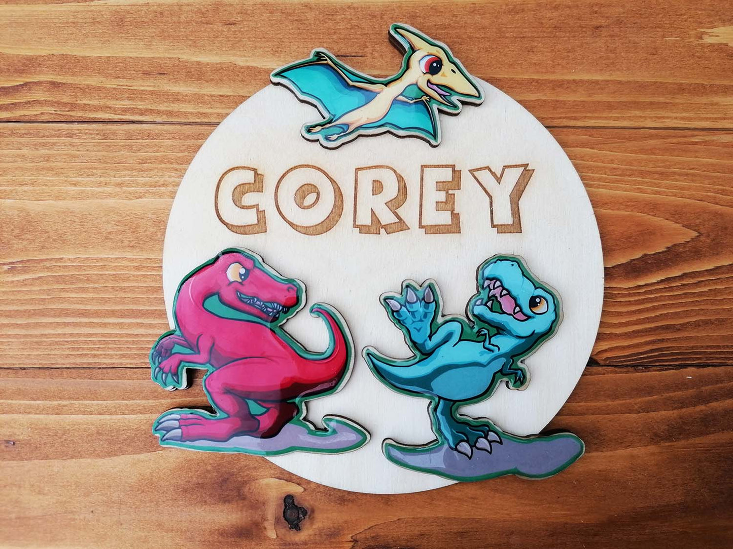 Personalised Dinosaurs Baby Room Sign
