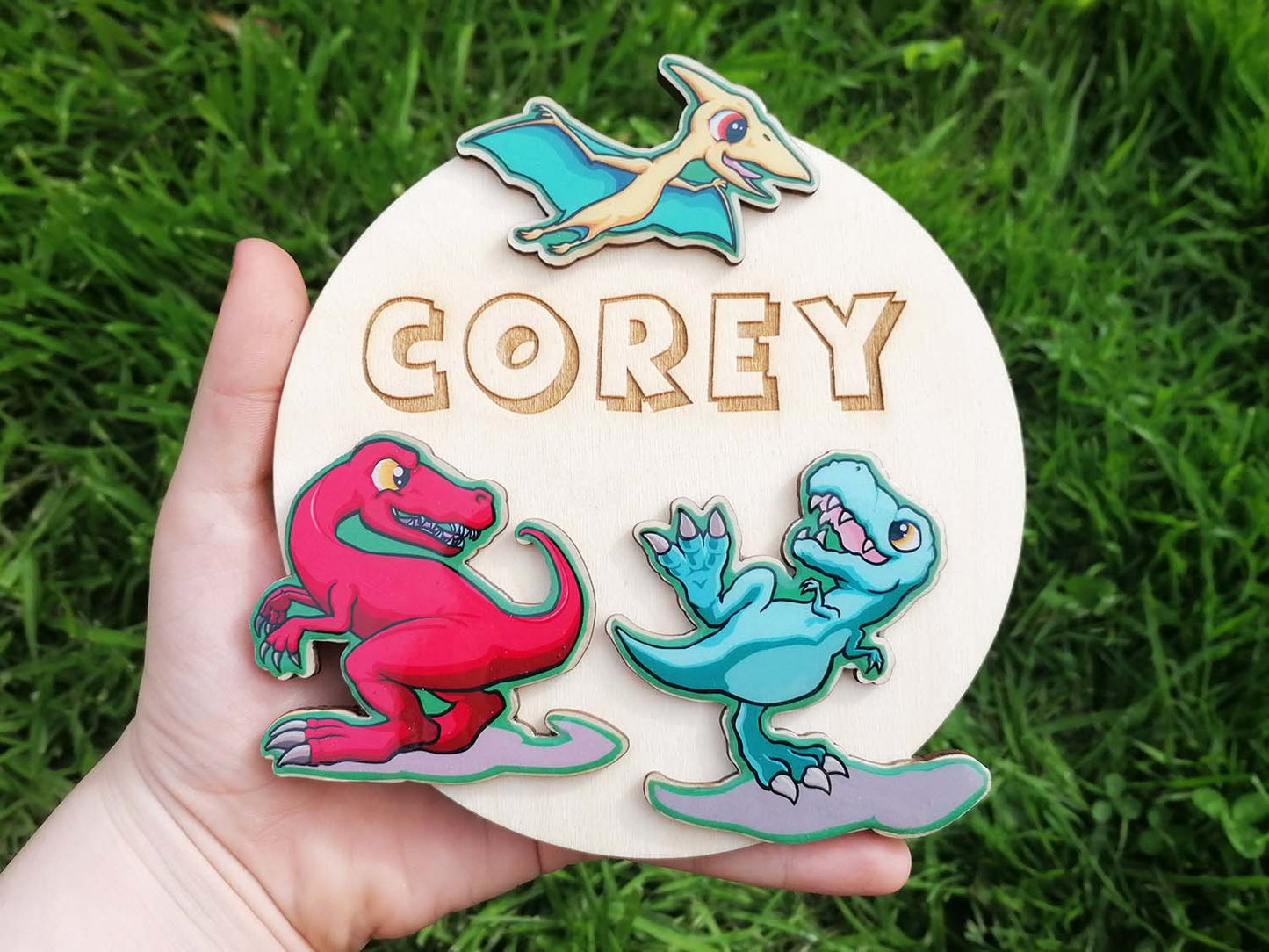Dinosaurs Themed Child Room Sign