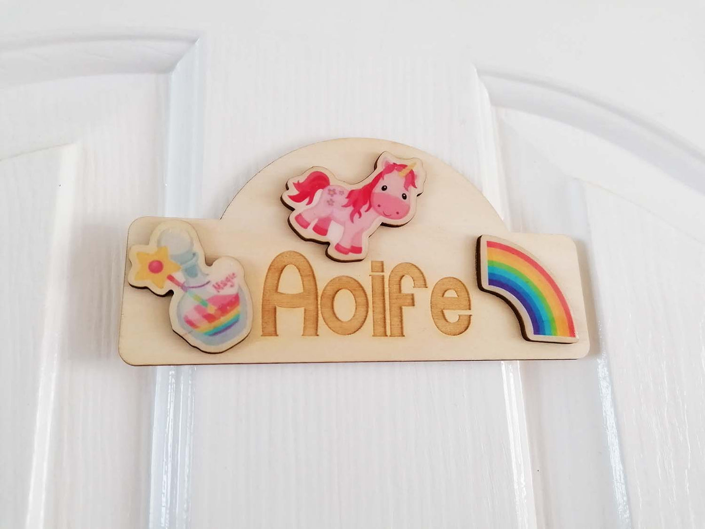 Unicorn Rainbow Baby Bedroom Sign