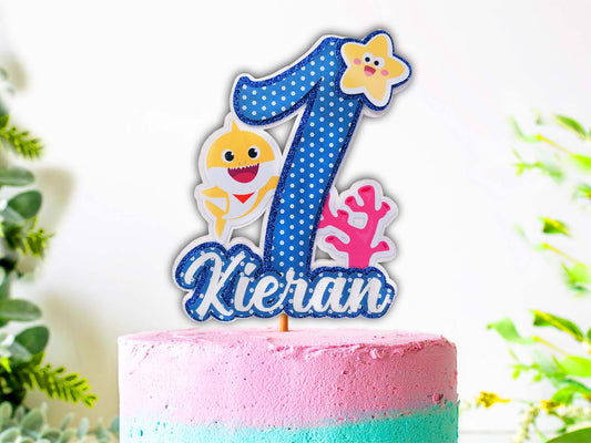 Baby Shark 3D Birthday Cake Topper