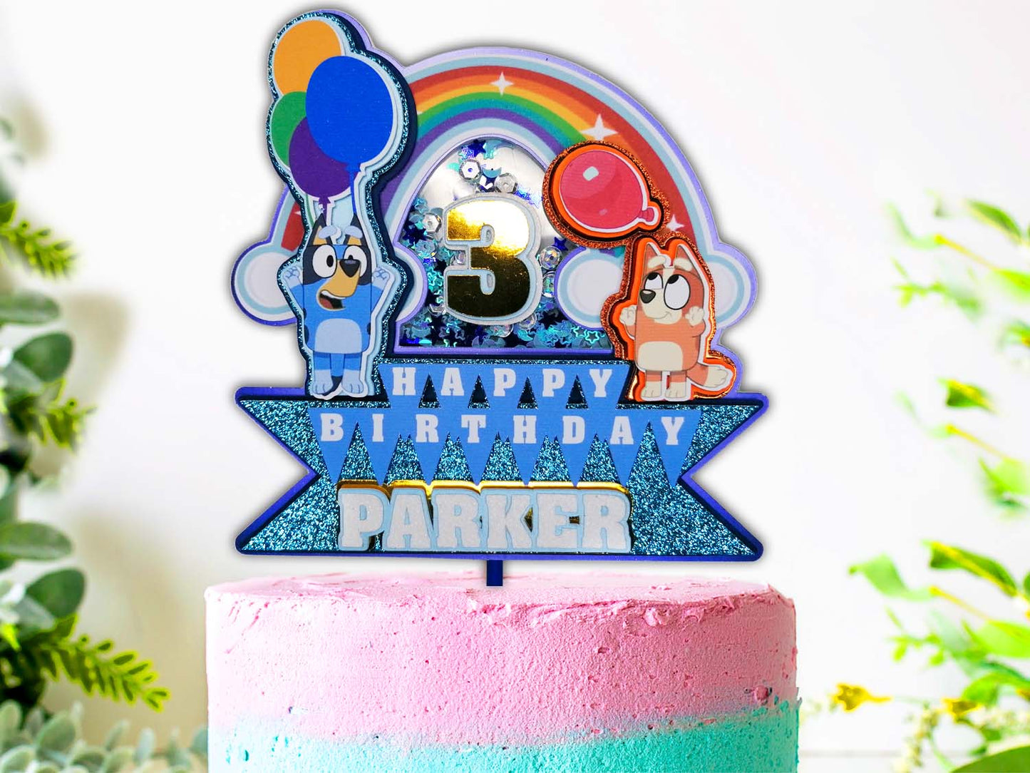 Bluey and Bingo Cake Topper PGFactory.ie