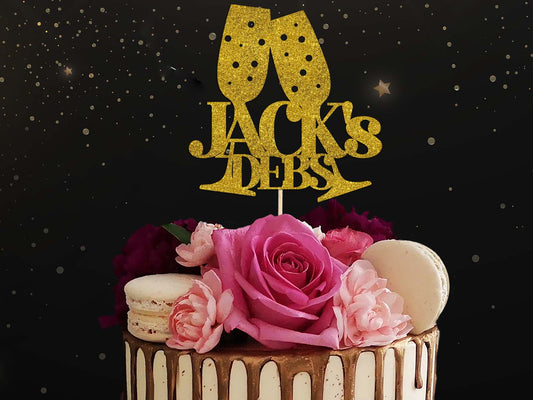 Champagne Debs Glitter Cake Topper Ireland