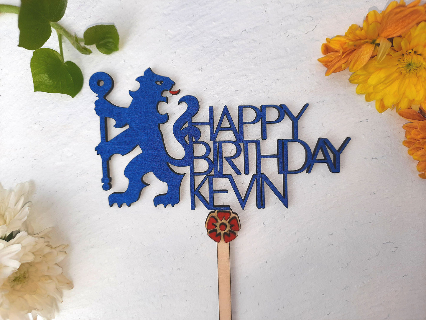 Chelsea Football Fan - Personalised Cake Topper - PG Factory