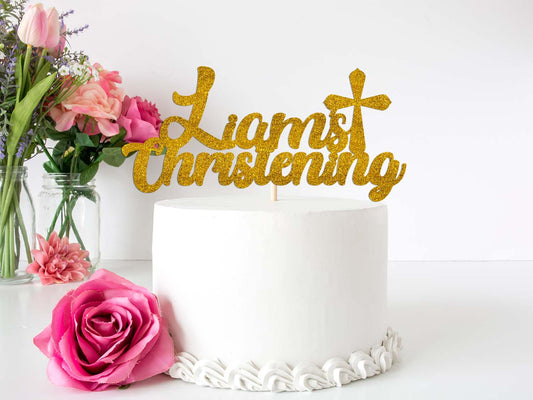 Cross Christening Cake Topper Ireland