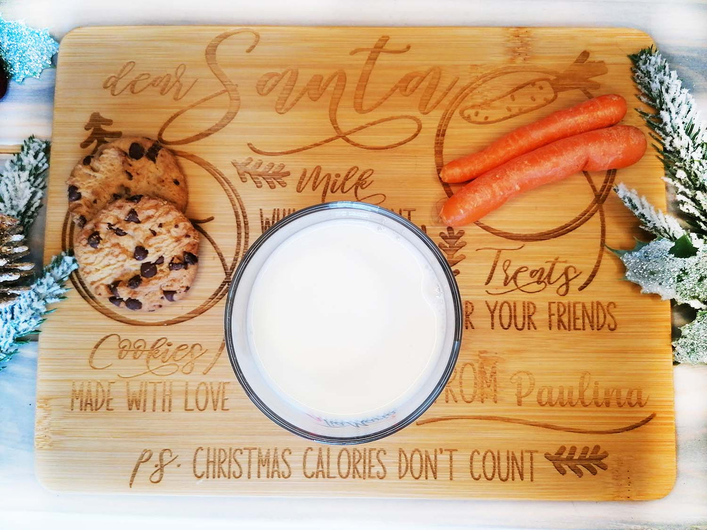 Santa Treat Board Personalised with Name