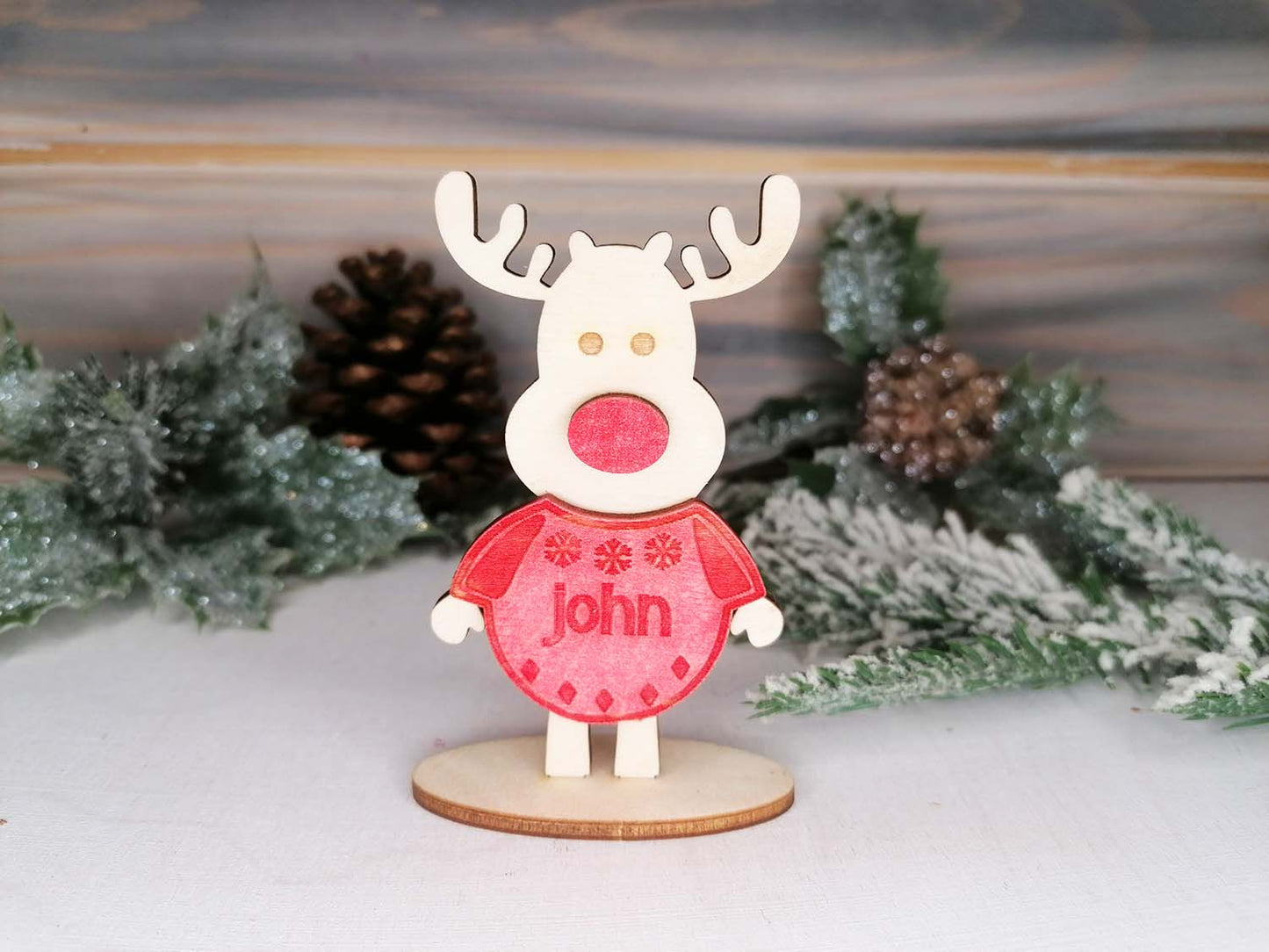 Personalised Rudolph Christmas Decoration
